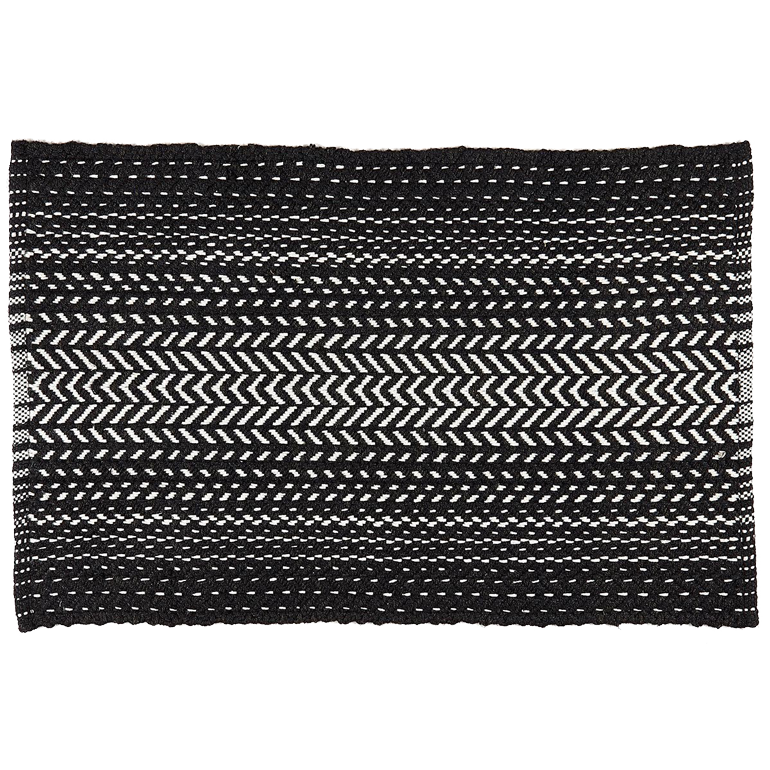PET Teppich, SASKATOON, ecru/schwarz, 60x90cm