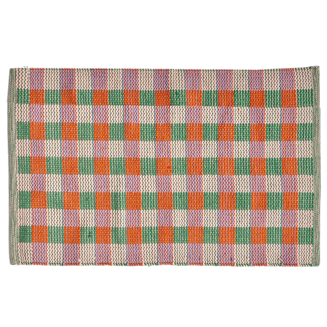 PET Teppich, SQUARE, green, orange, lavender, 60x90cm