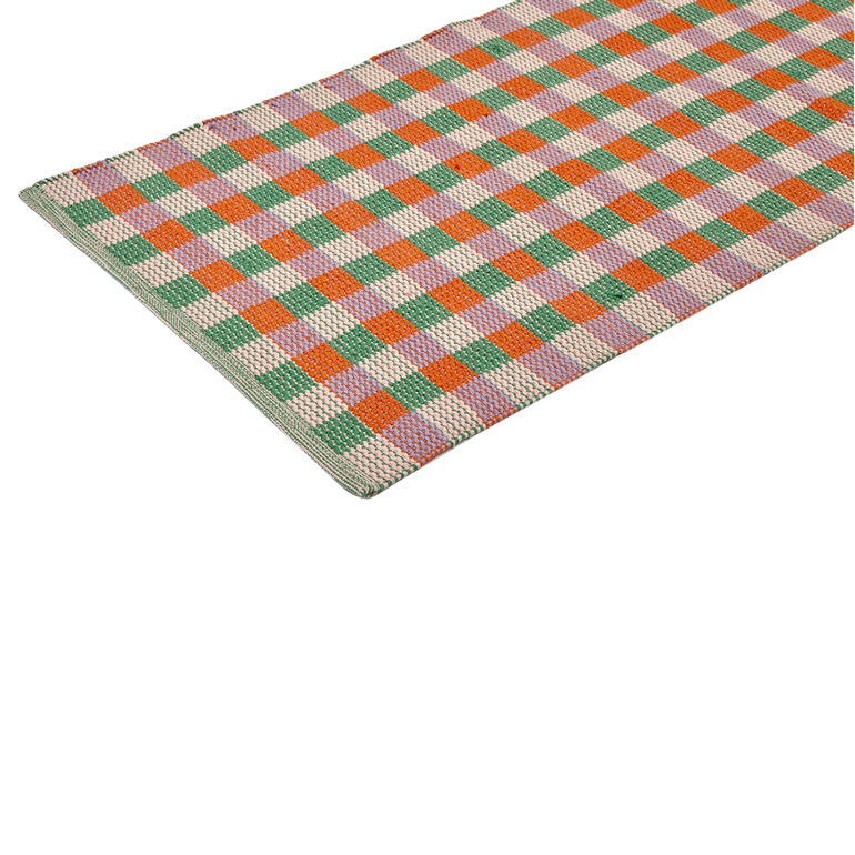 PET Teppich, SQUARE, green, orange, lavender, 60x90cm