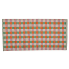 PET Outdoorteppich, SQUARE, green, orange, lavender, 70x140cm