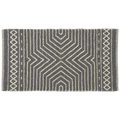 PET-Baumwoll-Teppich, LOOP, grau/natur, 70x140cm