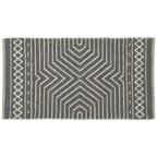 PET-Baumwoll-Teppich, LOOP, grau/natur, 70x140cm