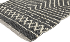 PET-Baumwoll-Teppich, LOOP, grau/natur, 70x140cm