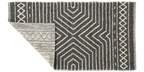 PET-Baumwoll-Teppich, LOOP, grau/natur, 70x140cm