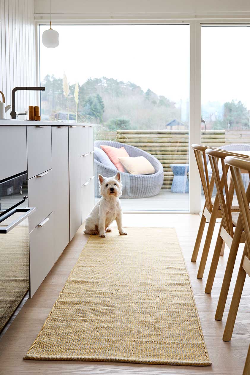 PET Outdoorteppich, MELANGE, gelb, 70x250cm