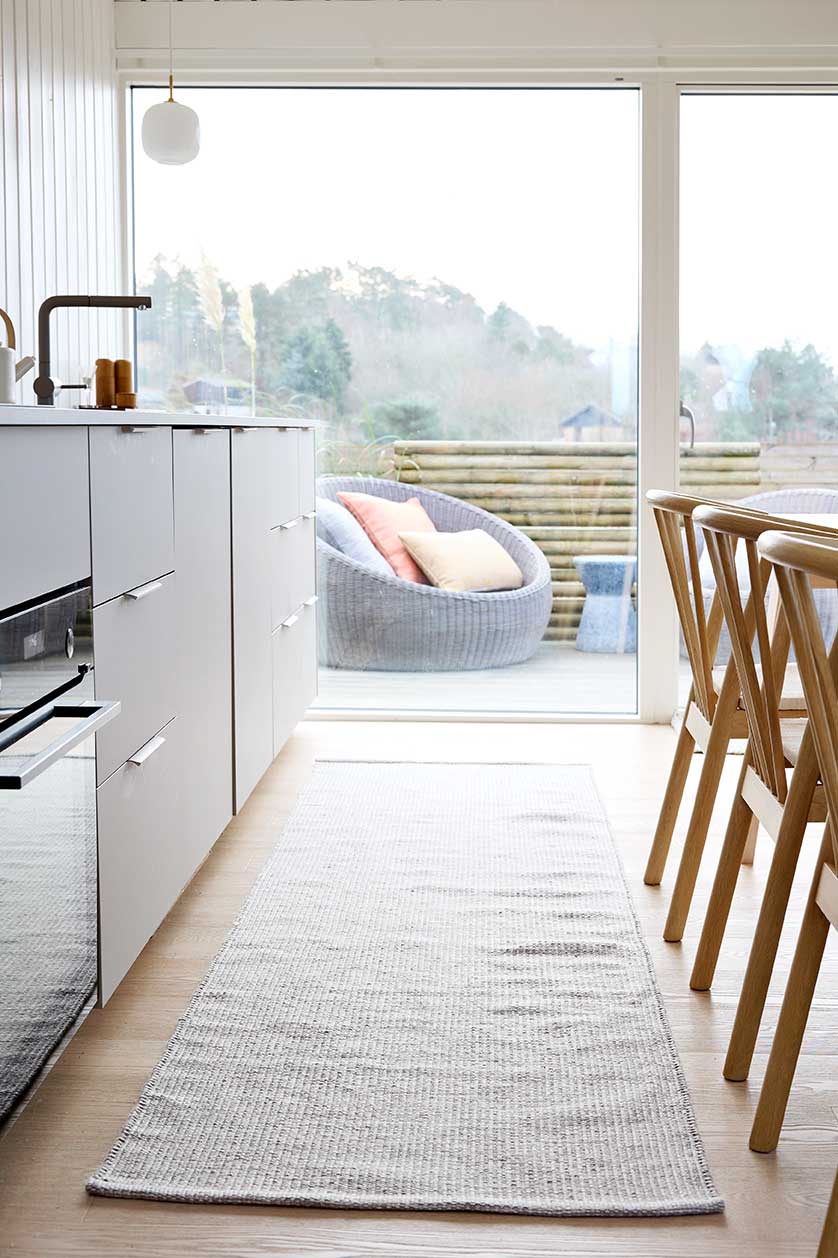 PET Outdoorteppich, MELANGE, hellgrau, 70x250cm