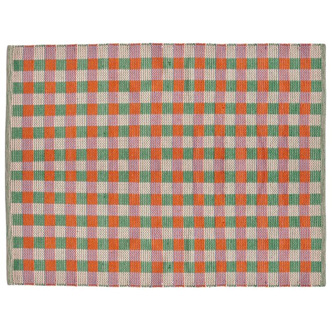 PET Outdoorteppich, SQUARE, green, orange, lavender, 200x300cm